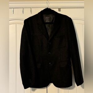 Gap Men’s Wool blend 3-button blazer-Medium, Charcoal